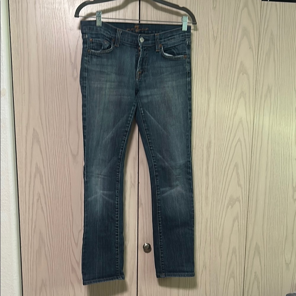 7 For All Mankind Dark Blue Denim Jeans